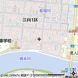 山口県萩市江向１区18周辺の地図