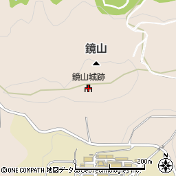 鏡山城跡周辺の地図