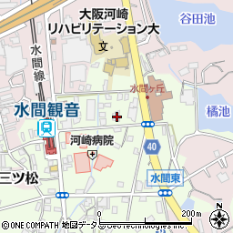 大阪府貝塚市水間166周辺の地図