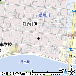 山口県萩市江向１区41-4周辺の地図