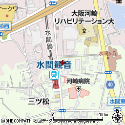 大阪府貝塚市水間251周辺の地図