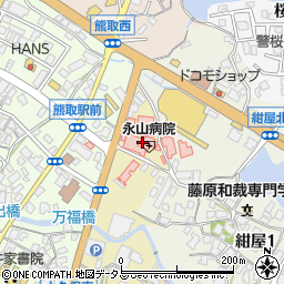 永山病院周辺の地図
