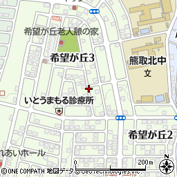 大阪府熊取町（泉南郡）希望が丘周辺の地図