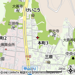 広島県三原市本町3丁目23周辺の地図