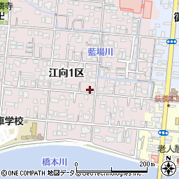 山口県萩市江向１区162-2周辺の地図