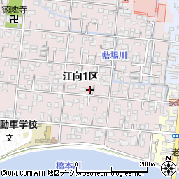 山口県萩市江向１区160周辺の地図