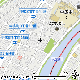 明治産業株式会社　広島営業所周辺の地図