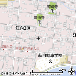 山口県萩市江向120-2周辺の地図