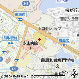 由美生花店周辺の地図