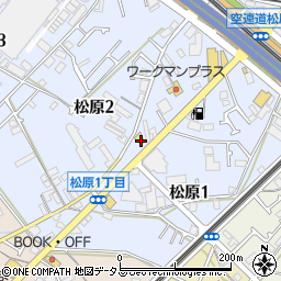 セブンイレブン泉佐野松原２丁目店周辺の地図