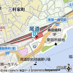 尾道観光協会（一般社団法人）　尾道駅観光案内所周辺の地図
