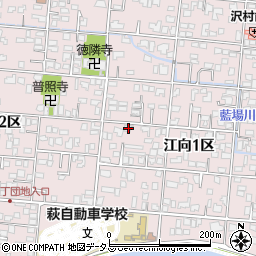 山口県萩市江向１区154周辺の地図