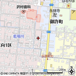 山口県萩市江向１区173周辺の地図