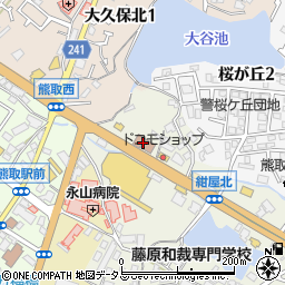 熊取郵便局周辺の地図