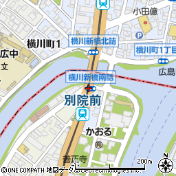 横川新橋南詰周辺の地図