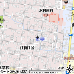 山口県萩市江向１区197周辺の地図