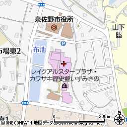 泉佐野市立　中央図書館周辺の地図