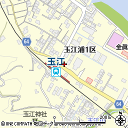 玉江駅前周辺の地図