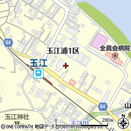 山口県萩市山田玉江浦１区周辺の地図