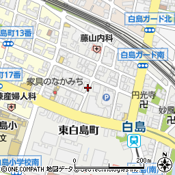 広島県広島市中区東白島町周辺の地図
