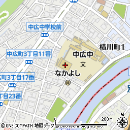 広島市立中広中学校周辺の地図