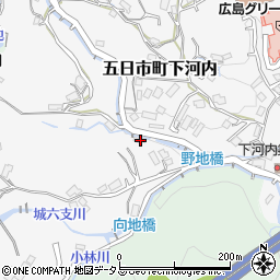 広島県広島市佐伯区五日市町大字下河内87周辺の地図