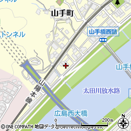 広島県広島市西区山手町11周辺の地図