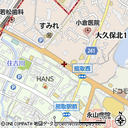 熊取駅筋周辺の地図