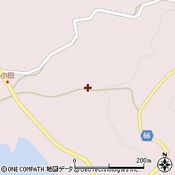 山口県長門市油谷後畑小田周辺の地図