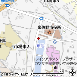 大阪府泉佐野市市場東周辺の地図