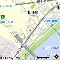 広島県広島市西区山手町14周辺の地図