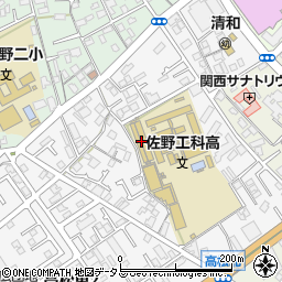 大阪府立佐野工科高等学校周辺の地図