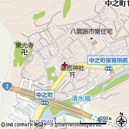 ａｐｏｌｌｏｓｔａｔｉｏｎセルフ三原中之町ＳＳ周辺の地図