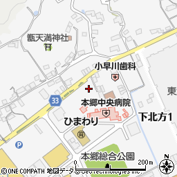 広島県三原市下北方周辺の地図