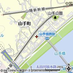 広島県広島市西区山手町9周辺の地図