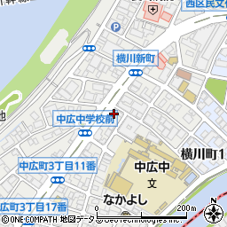 焼肉リキ中広店周辺の地図