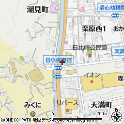 日比崎小学校前周辺の地図