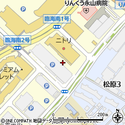 タイムズニトリ大阪りんくう店駐車場周辺の地図