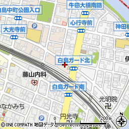 鳥太郎 白島総本店周辺の地図