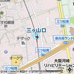 三ケ山口駅周辺の地図
