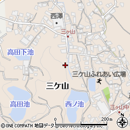 大阪府貝塚市三ケ山周辺の地図