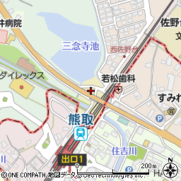 スペースＥＣＯ熊取駅前駐車場周辺の地図