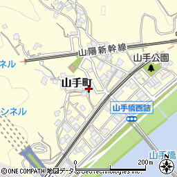 広島県広島市西区山手町26-27周辺の地図
