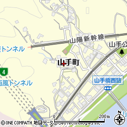 広島県広島市西区山手町周辺の地図