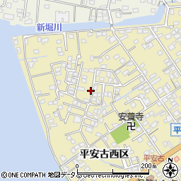 山口県萩市平安古町周辺の地図