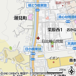 尾道栗原郵便局周辺の地図