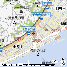 尾道郵便局周辺の地図