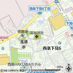 築地神社周辺の地図