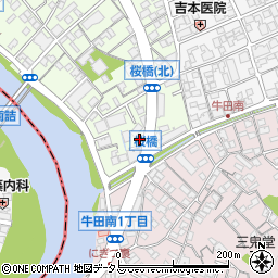 牛田本町第一公園周辺の地図