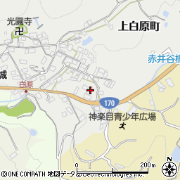 大阪府岸和田市上白原町32周辺の地図